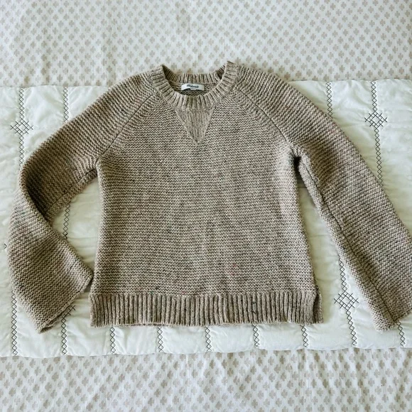 Madewell Taupe Crew Neck Sweater - Picture 4 of 5